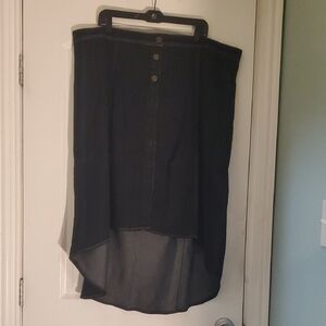 Elegant Black High-Low Skirt